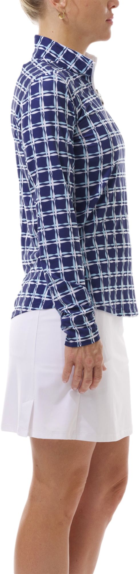 Sansoleil Women S Solcool Printed 1 4 Zip Golf Pullover Golf Galaxy