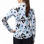 SanSoleil Women's Long Sleeve Printed Mock Neck Shirt product image