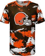 NFL Team Apparel Youth Cleveland Browns Cross Pattern Brown T-Shirt product image