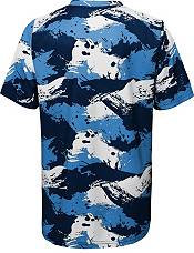 NFL Team Apparel Youth Tennessee Titans Cross Pattern Navy T-Shirt product image