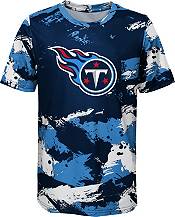 NFL Team Apparel Youth Tennessee Titans Cross Pattern Navy T-Shirt product image