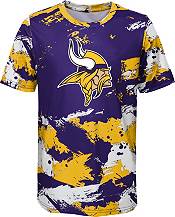NFL Team Apparel Youth Minnesota Vikings Cross Pattern Purple T-Shirt product image