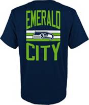 NFL Team Apparel Youth Seattle Seahawks Slogan Back Navy T-Shirt product image