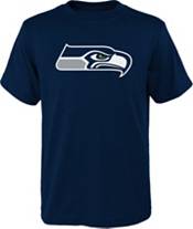 NFL Team Apparel Youth Seattle Seahawks Slogan Back Navy T-Shirt product image