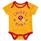 NFL Team Apparel Infant Kansas City Chiefs 3-Piece Creeper Set product image