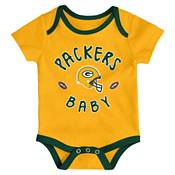 NFL Team Apparel Infant Green Bay Packers 3-Piece Creeper Set product image
