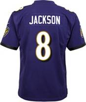 Nike Youth Baltimore Ravens Lamar Jackson #8 Purple Game Jersey product image