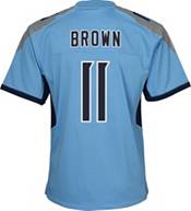 Brown Men's Game Light Blue Jersey  Titans A.J 