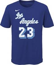 Nike Youth Los Angeles Lakers LeBron James #23 Blue Hardwood Classic T-Shirt product image