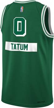 Nike Youth 2021-22 City Edition Boston Celtics Jayson Tatum #0 Green Swingman Jersey product image