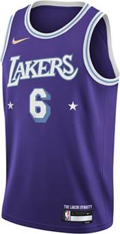 Nike Youth 2021-22 City Edition Los Angeles Lakers LeBron James #6 Purple Swingman Jersey product image