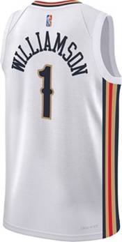 Nike Youth 2021-22 City Edition New Orleans Pelicans Zion Williamson #1 White Swingman Jersey product image