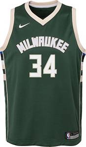 Nike Youth Milwaukee Bucks Giannis Antetokounmpo #34 Green Dri-FIT Swingman Jersey product image