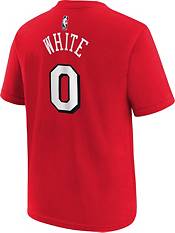Nike Youth 2021-22 City Edition Chicago Bulls Coby White #0 Red Player T-Shirt product image