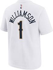 Nike Youth 2021-22 City Edition New Orleans Pelicans Zion Williamson #1 White Player T-Shirt product image