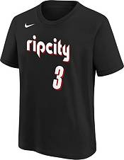 Nike Youth 2021-22 City Edition Portland Trail Blazers CJ McCollum #3 Black Player T-Shirt product image