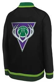 Nike Youth 2021-22 City Edition Milwaukee Bucks Green Long Sleeve Showtime Jacket product image