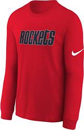 Nike Youth 2021-22 City Edition Houston Rockets Red Courtside Long Sleeve T-Shirt product image