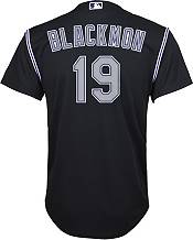 Nike Youth Replica Colorado Rockies Charlie Blackmon #19 Cool Base Black Jersey product image