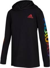 adidas Boys' Logo Hooded Long Sleeve T-Shirt product image
