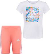 adidas Girls' 2 Piece Tunic Bike Shorts Set product image