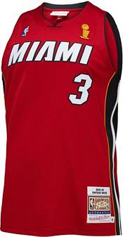 Mitchell & Ness Men's 2005 Miami Heat Dwyane Wade #3 Red Hardwood Classics Authentic Jersey product image
