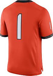 Nike Men's Oklahoma State Cowboys #1 Orange Alternate Dri-FIT Game Football Jersey product image