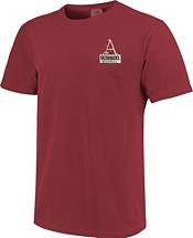 Image One Men's Arkansas Razorbacks Cardinal Baseball Flag T-Shirt product image