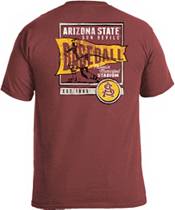 Image One Men's Arizona State Sun Devils Maroon Baseball Flag T-Shirt product image
