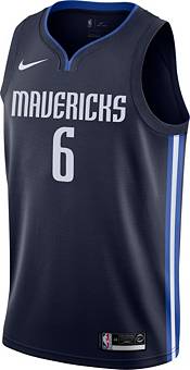 Nike Men's Dallas Mavericks Kristaps Porzingis #6 Navy Dri-FIT Statement Swingman Jersey product image