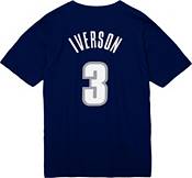 Mitchell & Ness Men's Georgetown Hoyas Blue Allen Iverson #3 T-Shirt product image