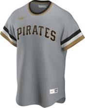 Nike Men's Pittsburgh Pirates Roberto Clemente #21 Grey Cooperstown V-Neck Pullover Jersey product image