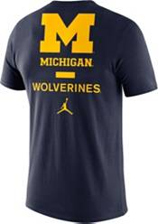 Jordan Men's Michigan Wolverines Blue Dri-FIT Cotton DNA T-Shirt product image