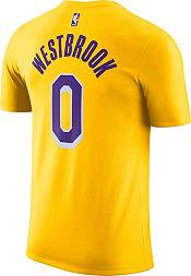 Nike Men's Los Angeles Lakers Russell Westbrook #0 Yellow Player T-Shirt product image