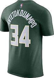 Nike Men's Milwaukee Bucks Giannis Antetokounmpo #34 Green Cotton T-Shirt product image