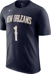 Nike Men's New Orleans Pelicans Zion Williamson #1 Navy Cotton T-Shirt product image
