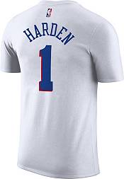 Nike Men's Philadelphia 76ers James Harden #1 White T-Shirt product image