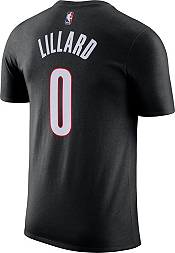 Nike Men's Portland Trail Blazers Damian Lillard #0 Cotton Black T-Shirt product image