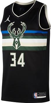 Jordan Men's Milwaukee Bucks Giannis Antetokounmpo #34 Black Dri-FIT Swingman Jersey product image