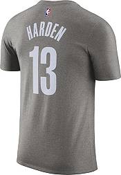Nike Men's Brooklyn Nets James Harden Icon Gray Number T-Shirt product image