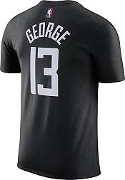 Jordan Men's Los Angeles Clippers Paul George #13 Statement Black T-Shirt product image