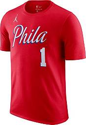 Nike Men's Philadelphia 76ers James Harden #1 Red T-Shirt product image