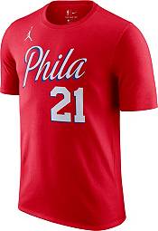 Jordan Men's Philadelphia 76ers Joel Embiid #21 Red Statement T-Shirt product image