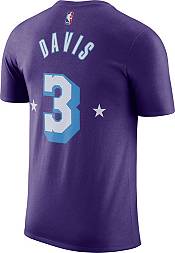 Nike Men's 2021-22 City Edition Los Angeles Lakers Anthony Davis #3 Purple Cotton T-Shirt product image
