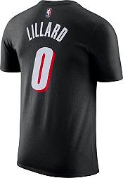 Nike Men's 2021-22 City Edition Portland Trail Blazers Damian Lillard #0 Black Cotton T-Shirt product image