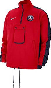 Nike Men's 2021-22 City Edition Brooklyn Nets Red Fleece ½ Zip product image
