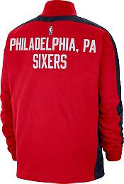 Nike Men's 2021-22 City Edition Philadelphia 76ers Red Fleece ½ Zip product image