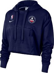 Nike Women's 2021-22 City Edition Brooklyn Nets Blue Essential Cropped Pullover Hoodie product image