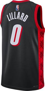 Nike Men's 2021-22 City Edition Portland Trail Blazers Damian Lillard #0 Black Dri-FIT Swingman Jersey product image