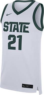 Nike Men's Michigan State Spartans #21 White Replica Basketball Jersey product image